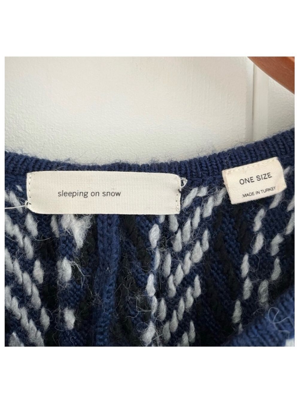 Sleeping On Snow Anthropologie Tajo Jacquard Poncho Cape Fringe O/S - Picture 6 of 13